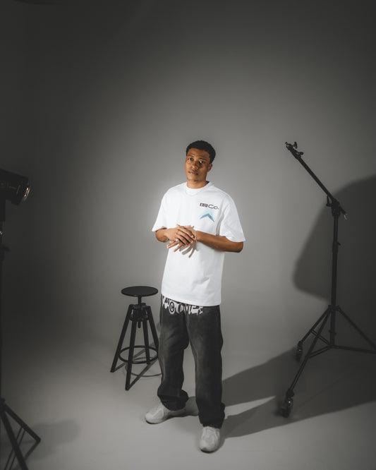 Oversize White Design T-shirt | Buy 1 Get ! FREE