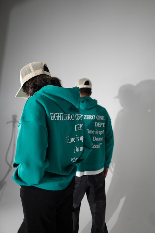 Oversize Teal Hoodie for winter